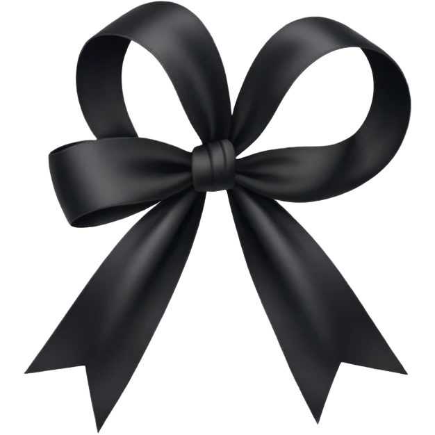 black ribbon emoji