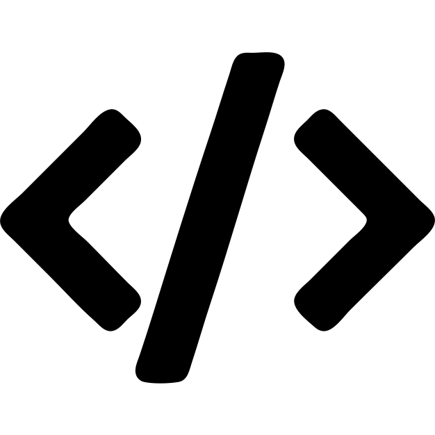 programming code icon, black color scheme emoji