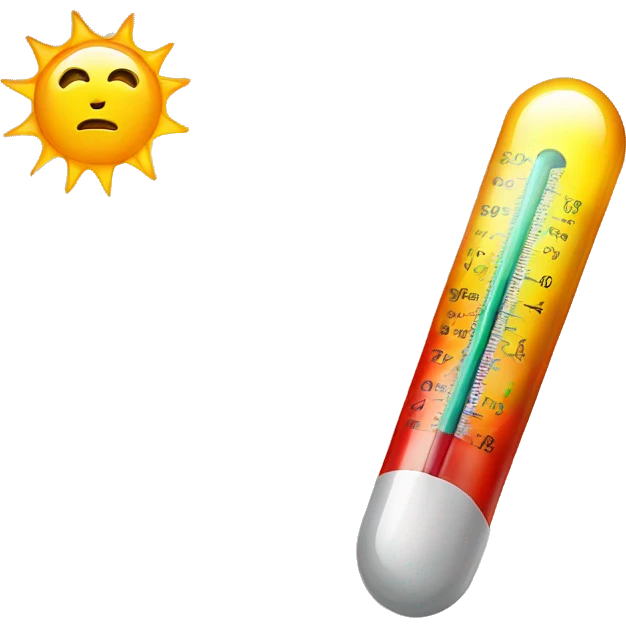 sick child, thermometer with high temperature emoji