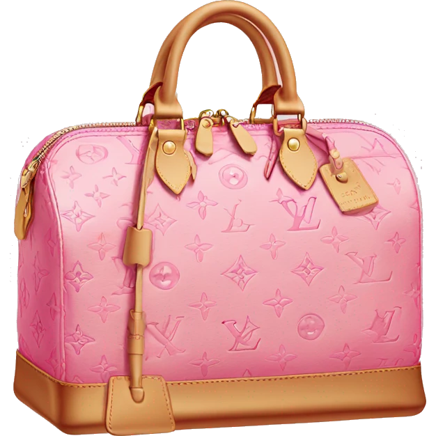 Louis Vuitton bag pink emoji