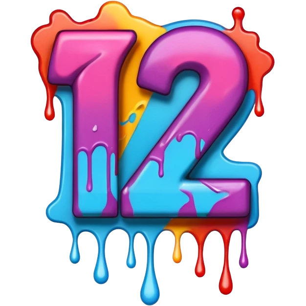 Граффити надпись: 72 emoji