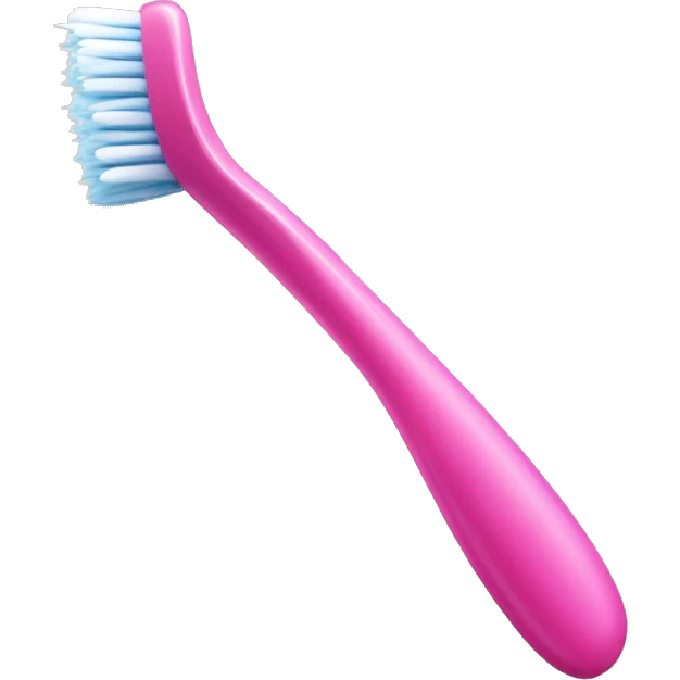 Pink tooth brush emoji