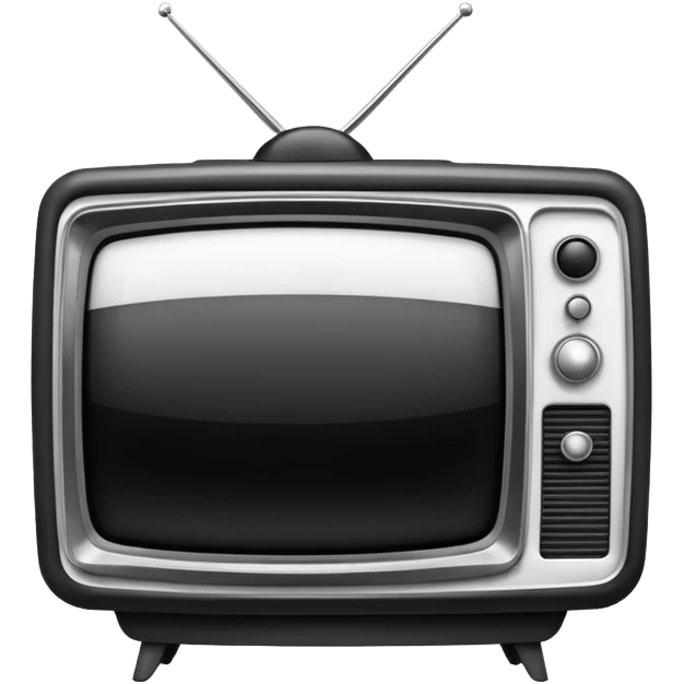 retro TV with static emoji