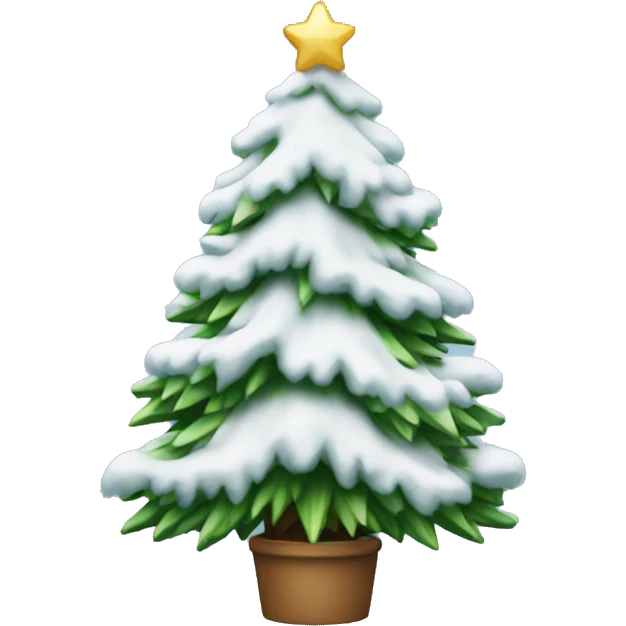 snowy christmas tree emoji