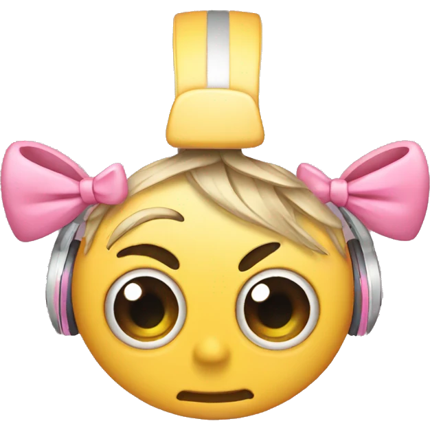 headphones with bows emoji