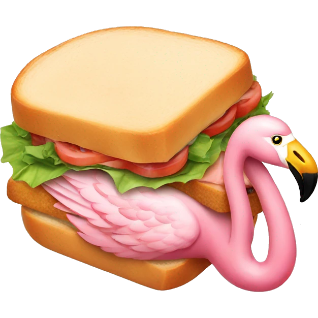 flamingo sandwich  emoji