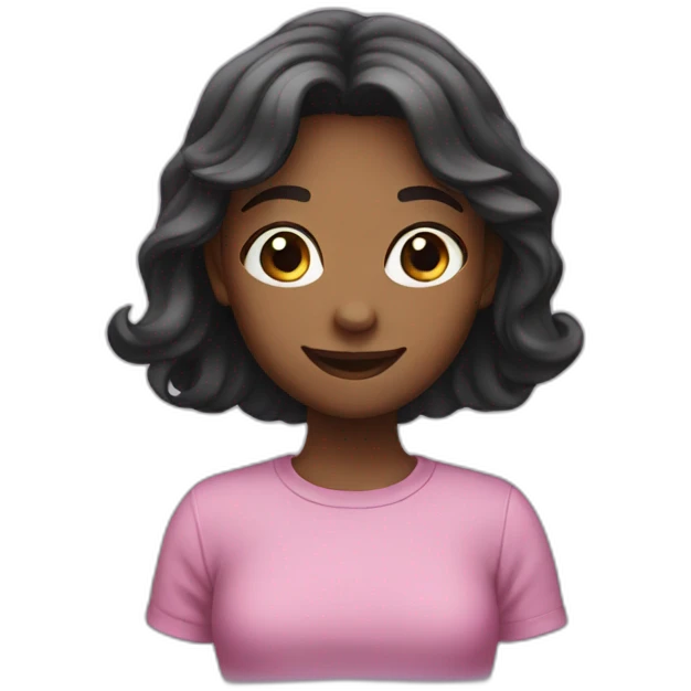 Girl says hi emoji