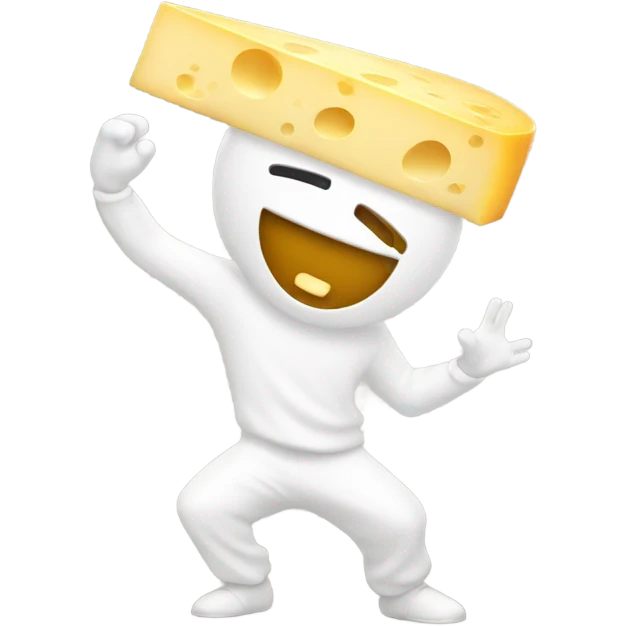 Cool cheese doing the dab emoji