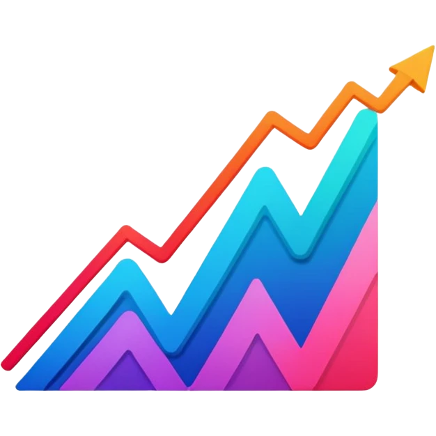 line graph up emoji