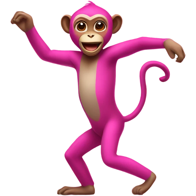 Pink dancing monkey emoji