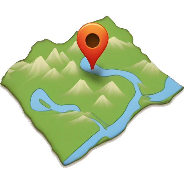 Map with a trail on it emoji