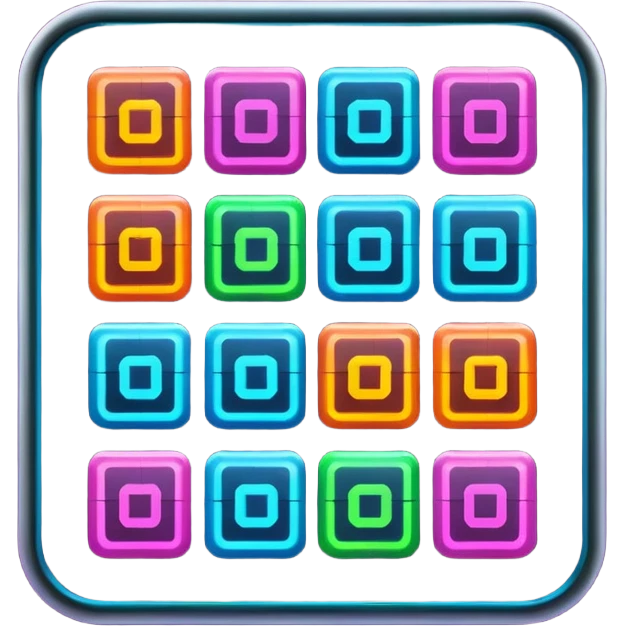 screen with blocks of code in bright colors emoji