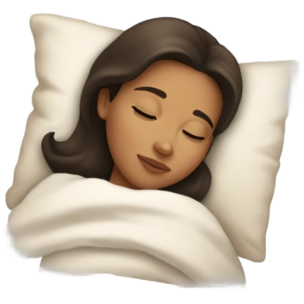 Brunette girl sleeping emoji