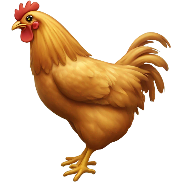 Chicken blowing in the wind emoji