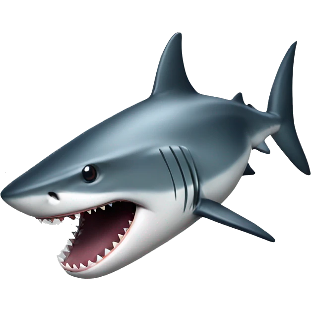 Realistic shark emoji