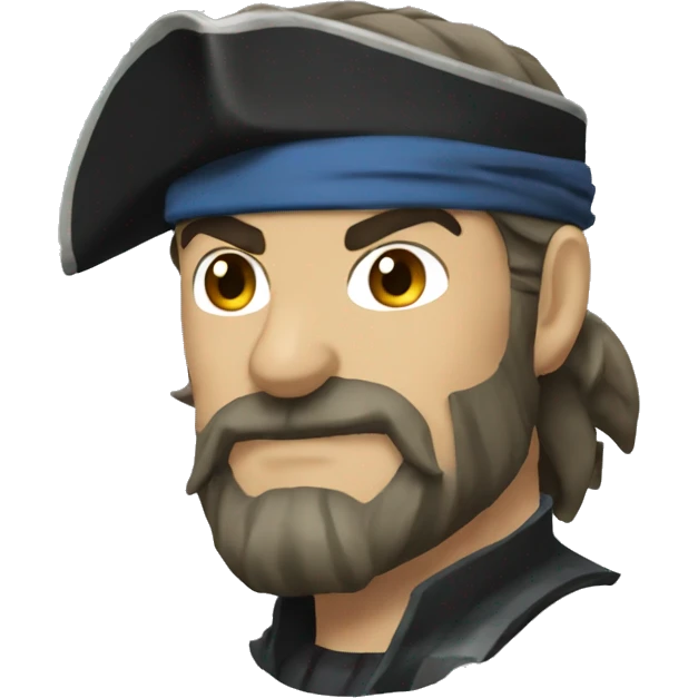 Solid snake pirate  emoji