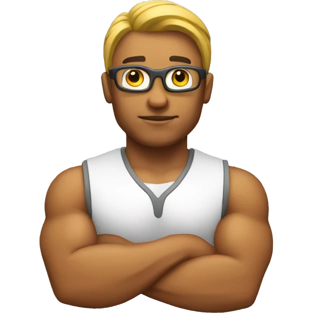a programmer with muscles emoji