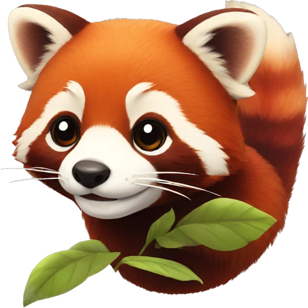 Red panda with a flower emoji