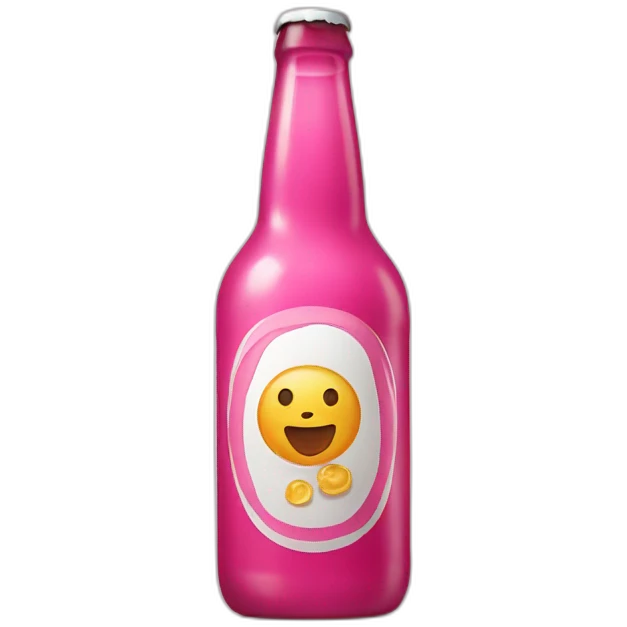 Pink Bottle beer emoji
