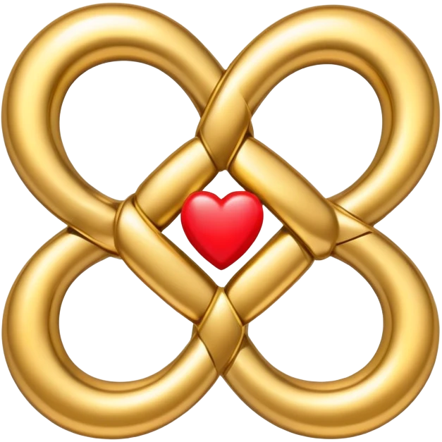 infinity symbol with heart emoji