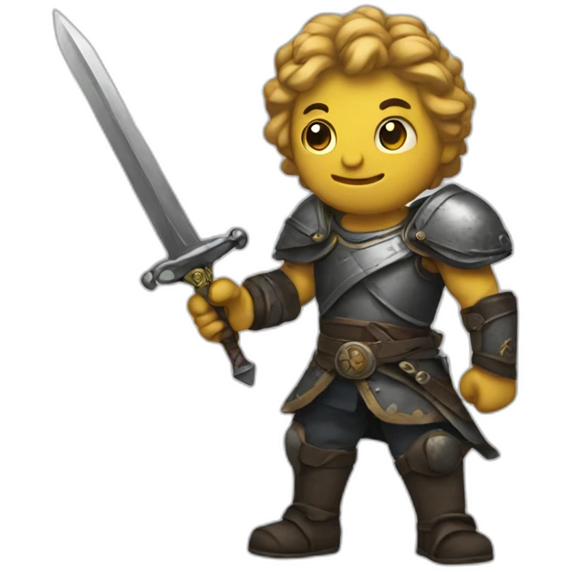Gats with a sword and an iron hand emoji
