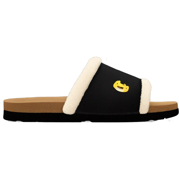 Black tasman ugg slides emoji