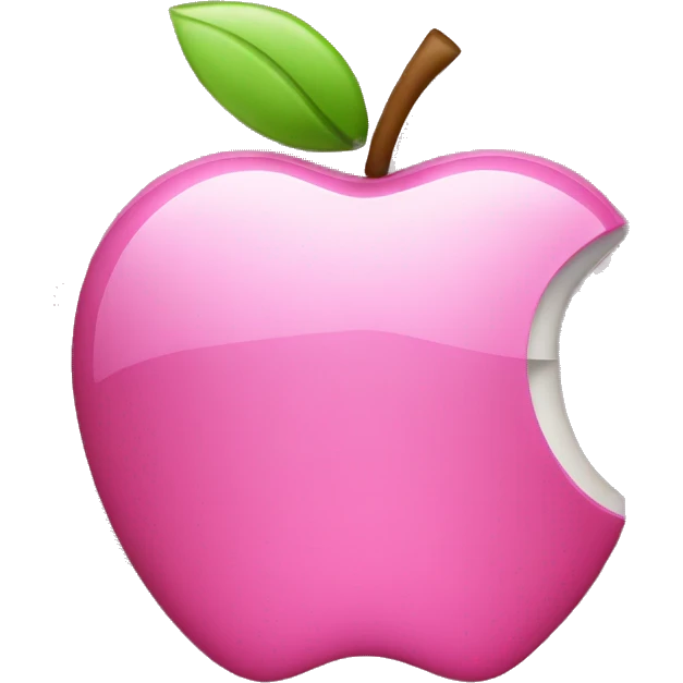 Apple logo pink emoji