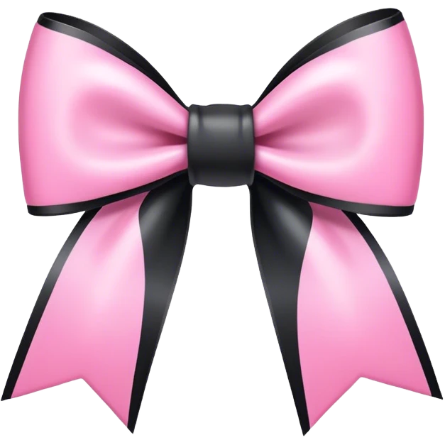 light black and pink bow emoji