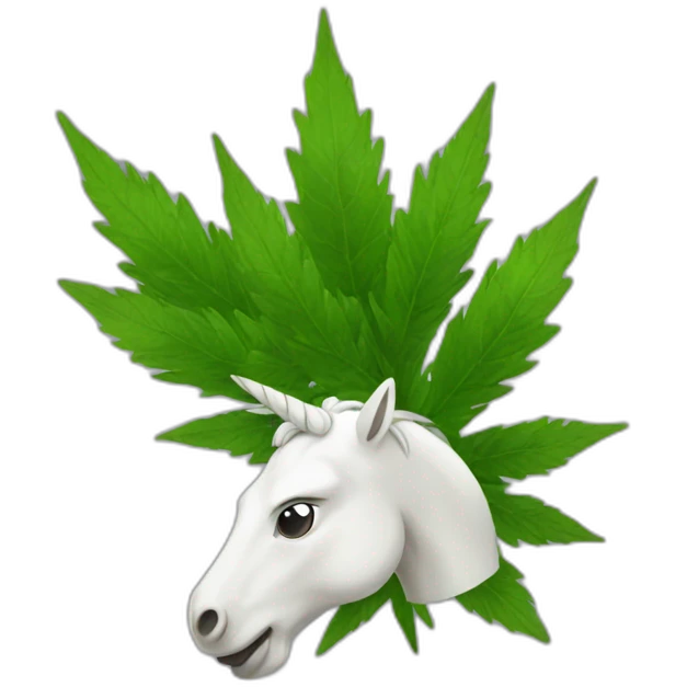 Licorne weed emoji