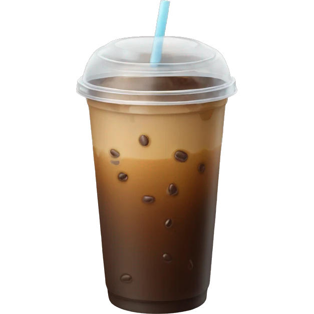iced coffee with flat lid  emoji