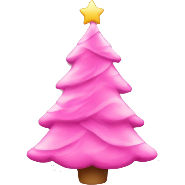 Pink Christmas tree emoji