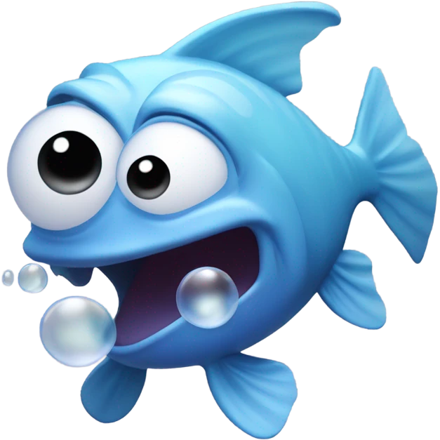 A sad fish emoji