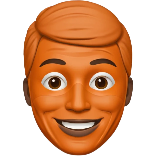 man with clay face mask on emoji