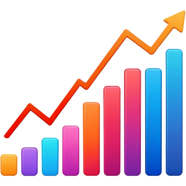 line graph up emoji