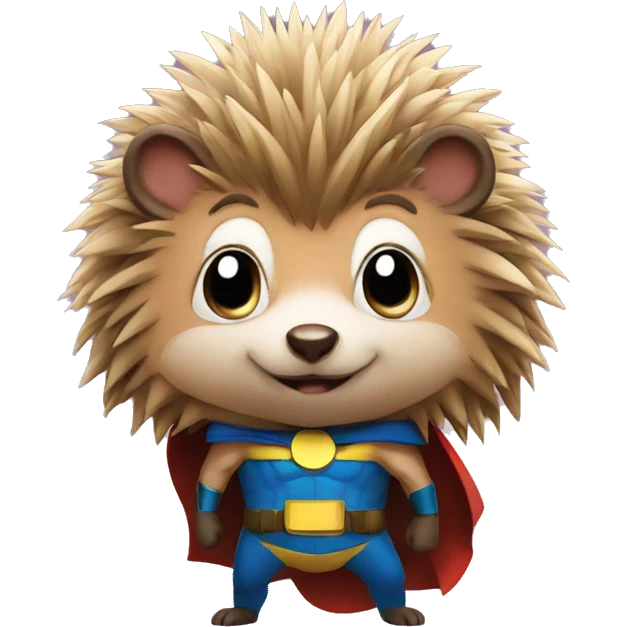 superhero hedgehog emoji