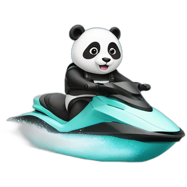 panda on a jetski emoji