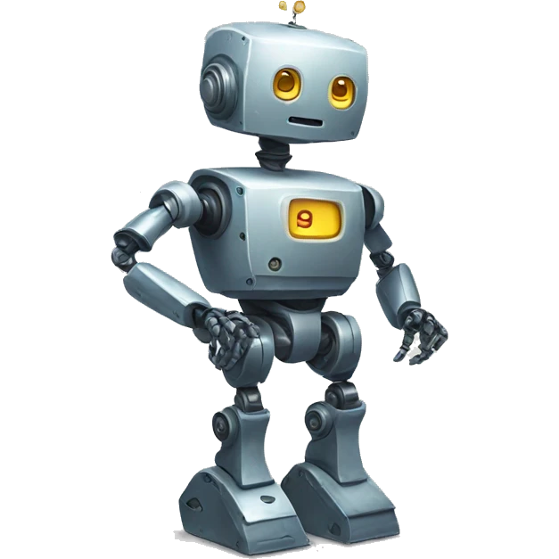 robot, card game emoji