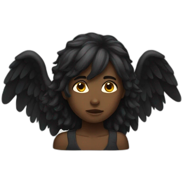Fallen black angel emoji
