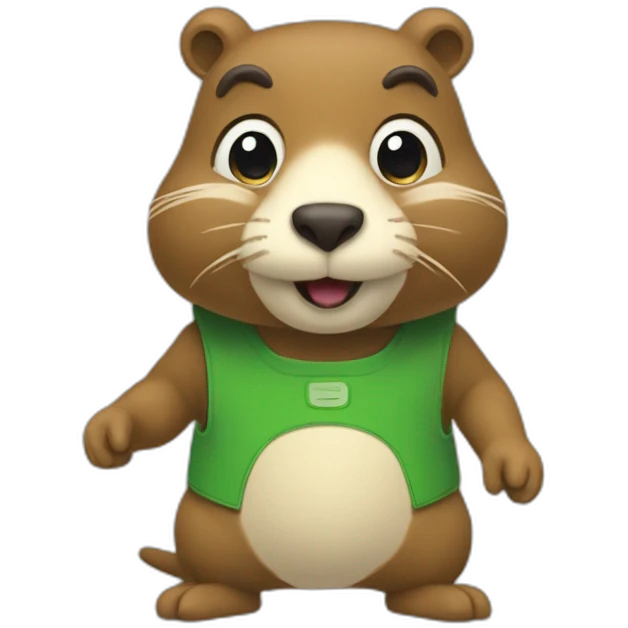 gopher-golang-android-platform-green emoji | AI Emoji Generator