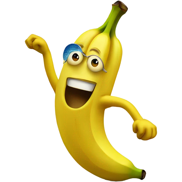 Banana doing the samba emoji