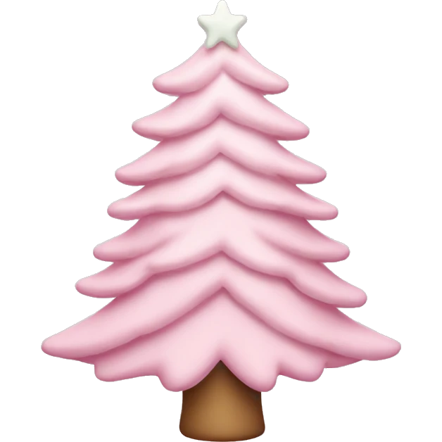 pastel pink christmas tree emoji