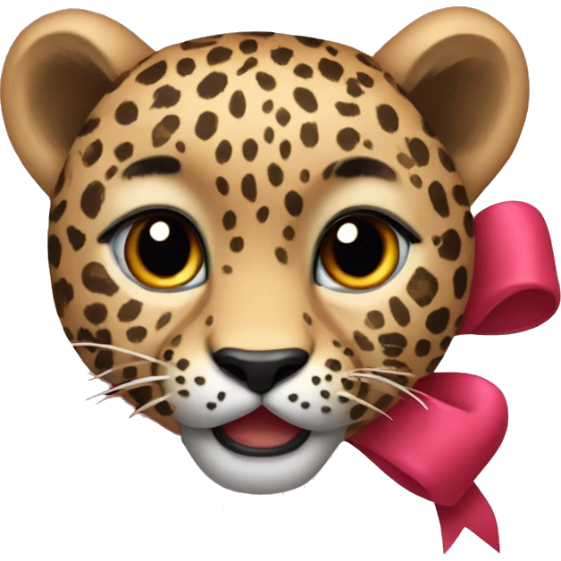 Leopard with bow  emoji