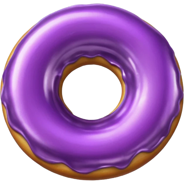 metallic purple donut shaped candy emoji