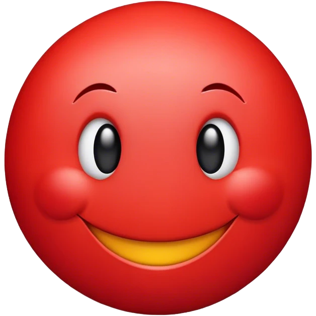 Red smiley face  emoji