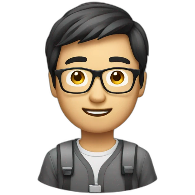 nerd asian IT guy emoji