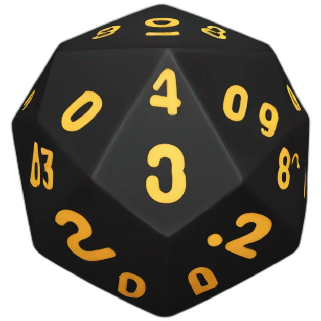 D20 black emoji