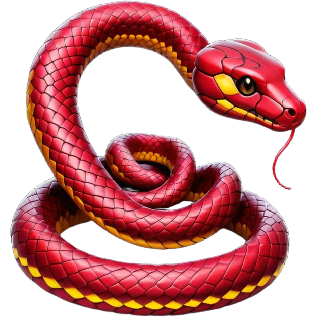 red glitter cyberpunk snake emoji