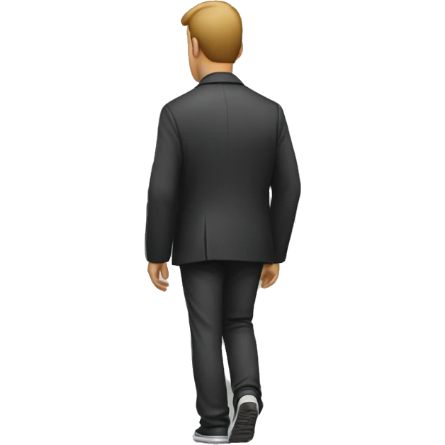 Sad man walking away with his back turned but he’s looking back emoji