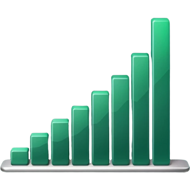 dark green growth graph emoji