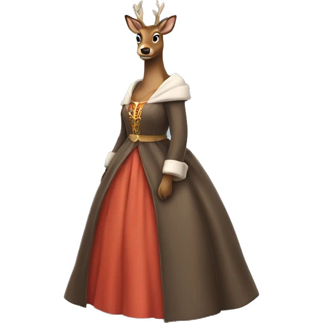 Un renne dans une robe emoji